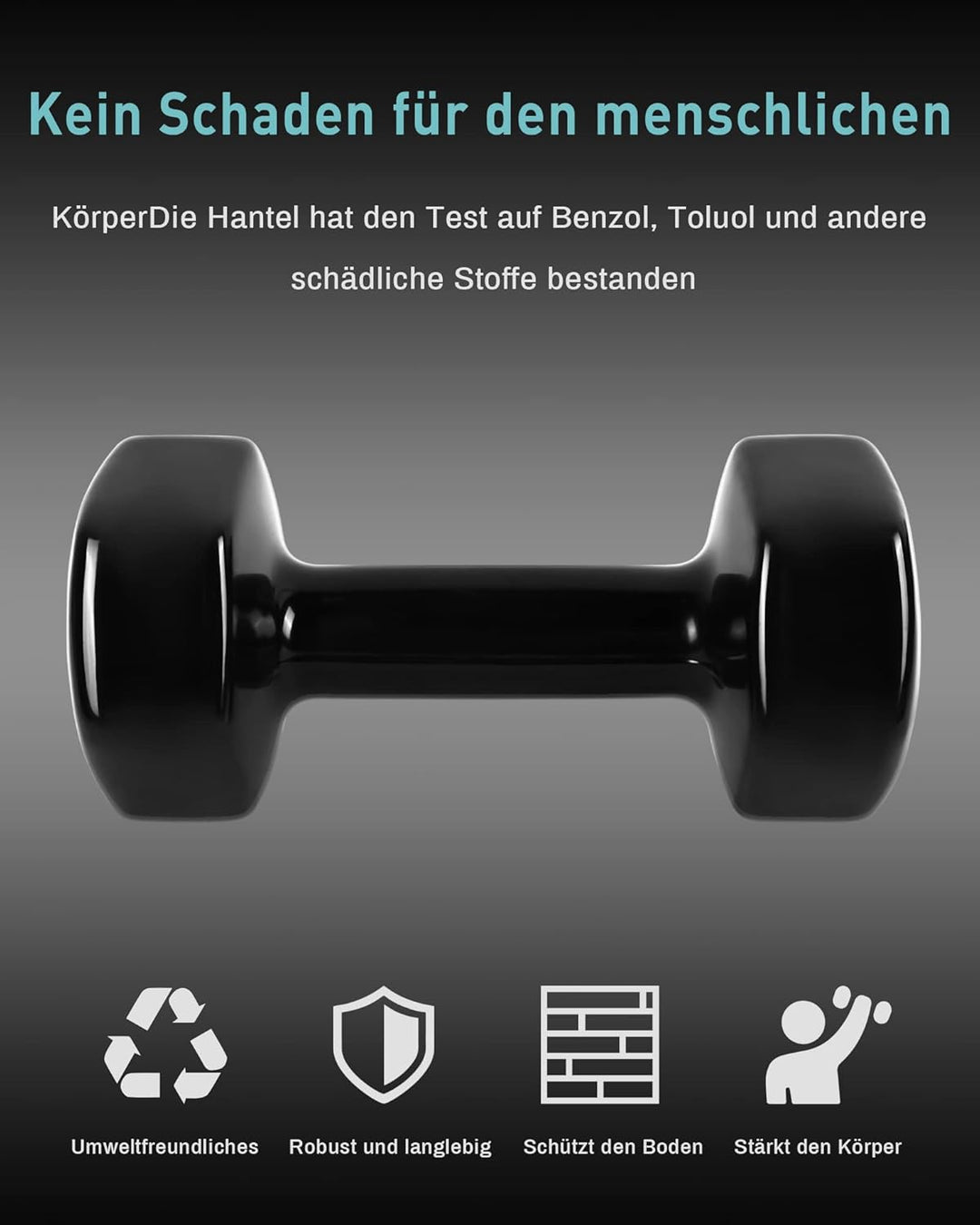 MENCIRO Hanteln 2er Set für Männer und Frauen, 1KG - 5KG Kurzhanteln Gewichte für Zuhause Fitnessstu