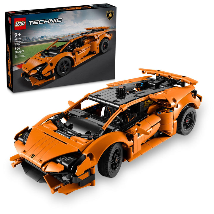 LEGO Technic 42196 Lamborghini Huracán Tecnica Orange Advanced Building Toy, Lamborghini Car Toy for
