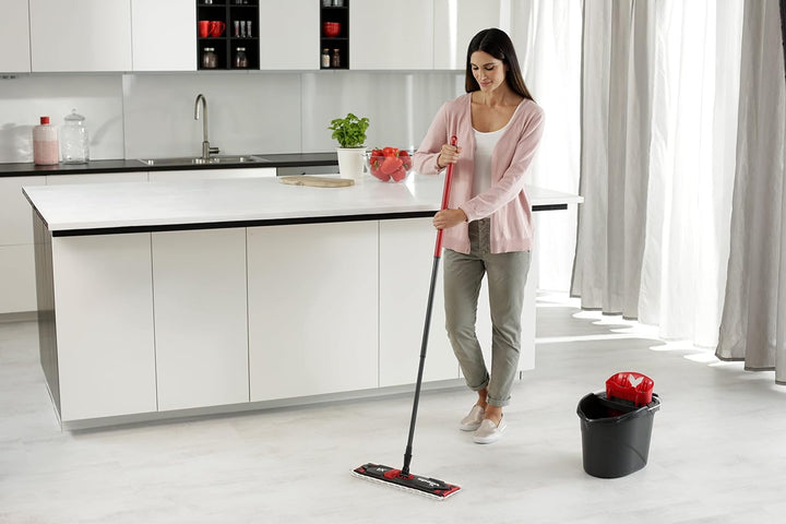Vileda ULTRAMAX XL Bodenwischer Komplett-Set mit Eimer, Rot Schwarz Alt