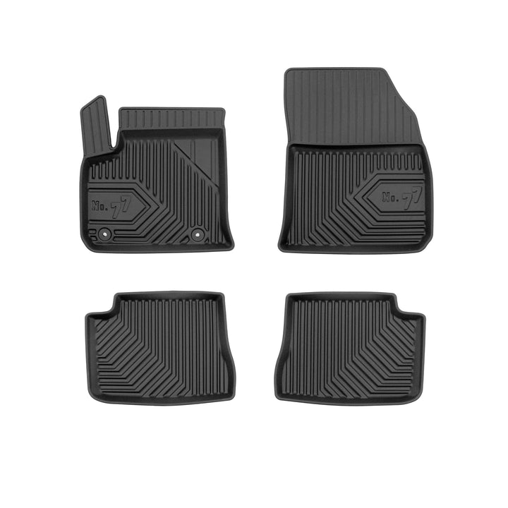 FROGUM No.77 Gummimatten Ganzjahresset von Auto Fussmatten Autofussmatten für Opel Corsa-e ab 2019,