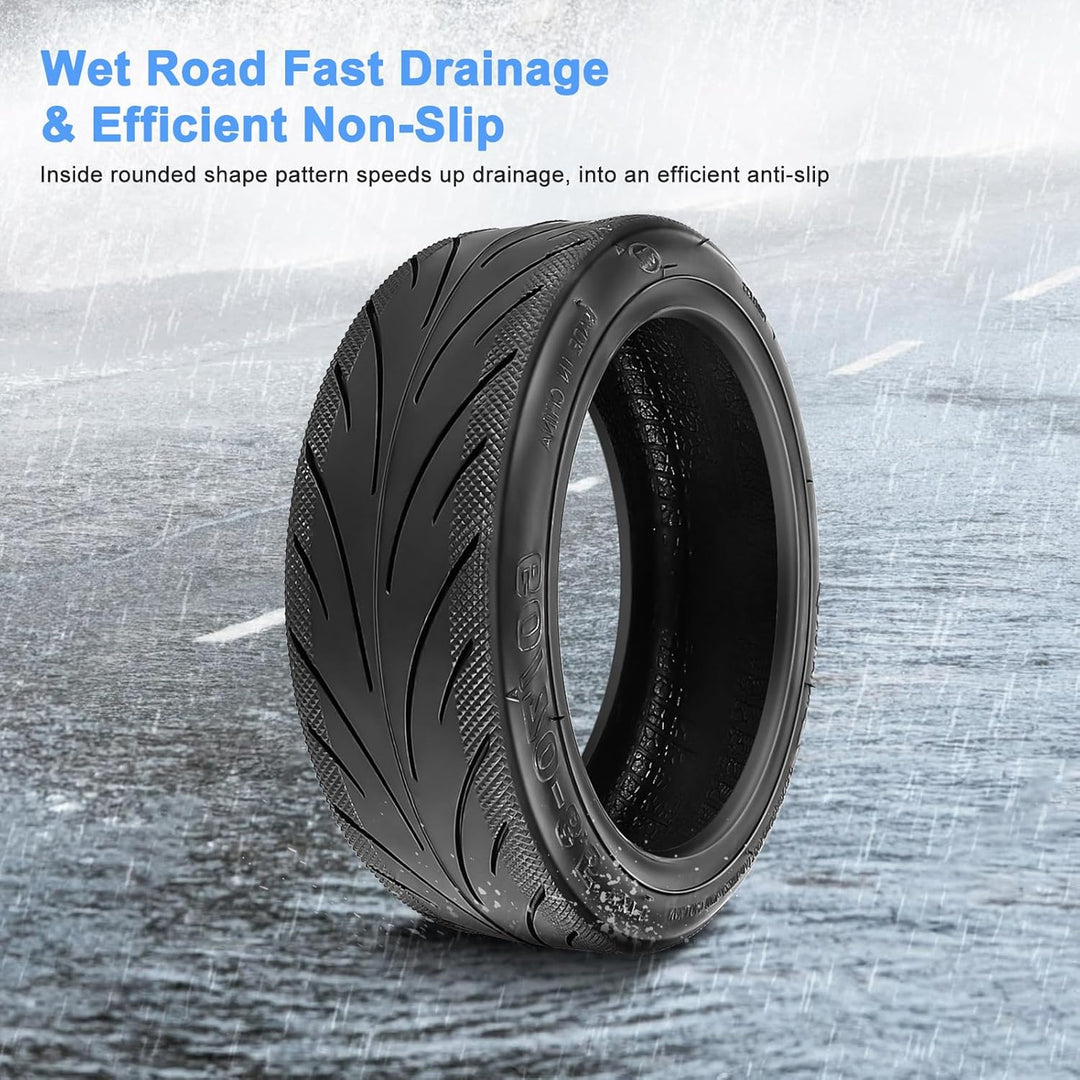 Amitor 60/70-6.5 Gummireifen E Scooter für Ninebot Max G30, Tubeless Reifen mit Ventil, E Scooter Re