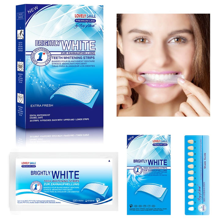 28 LOVELY SMILE Premium Line Teeth Whitening Strips - Zahnaufhellung ohne Zahnempfindlichkeit, Perox