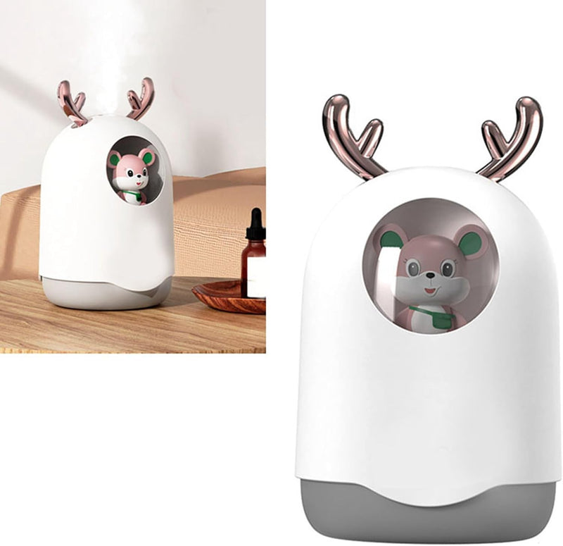 Tragbarer USB-Mini-Luftbefeuchter, Leiser Betrieb, Grosser Nebel, Niedliches Design für Schreibtisch
