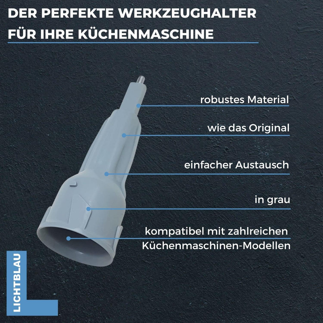 LICHTBLAU Träger Werkzeughalter grau Bosch Küchenmaschine I Ersatz Träger passend für Bosch MCM3100W
