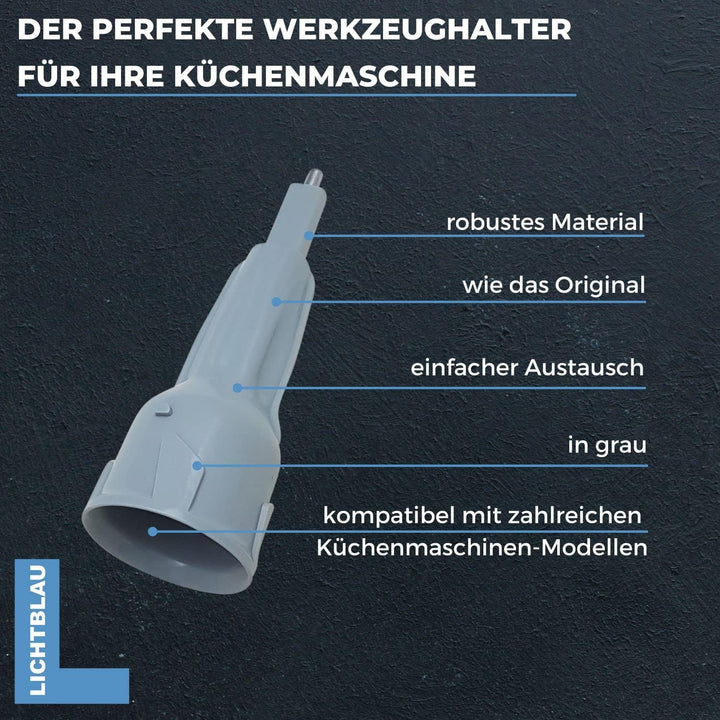 LICHTBLAU Träger Werkzeughalter grau Bosch Küchenmaschine I Ersatz Träger passend für Bosch MCM3100W