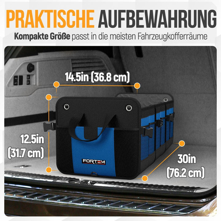 FORTEM Kofferraum Organizer, Kofferraumtasche, Zusammenklappbarer Auto Organizer Kofferraum mit Fäch