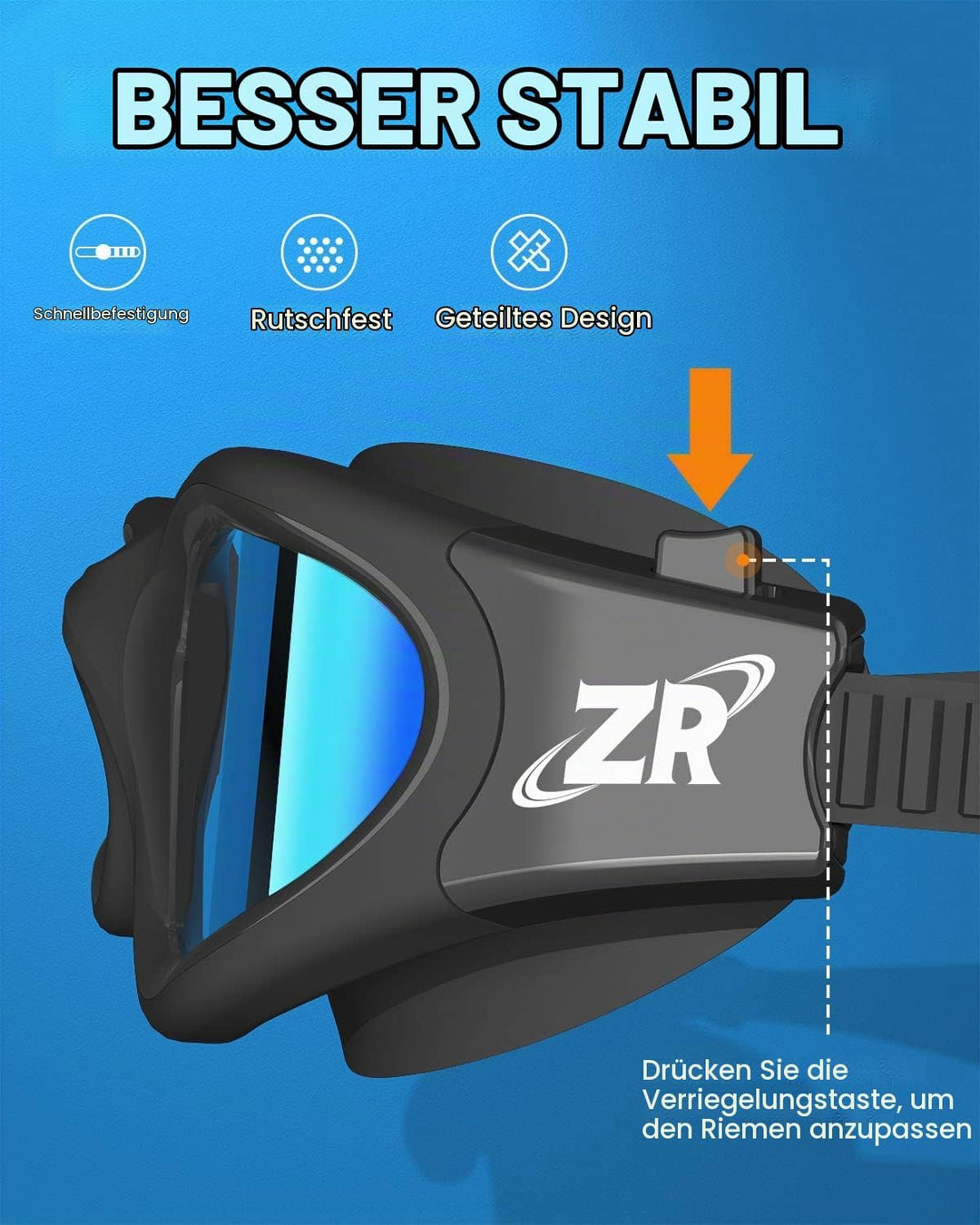 ZIONOR G1 NEW Polarisierte Schwimmbrille für Erwachsene Damen Herren – Beschlagfrei, 100% UV-Schutz,