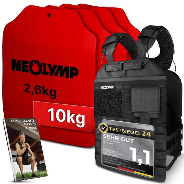 NEOLYMP Gewichtsweste – Unisex Weighted Vest – Plattenträger Weste mit Tasche – Kein Verrutschen – A