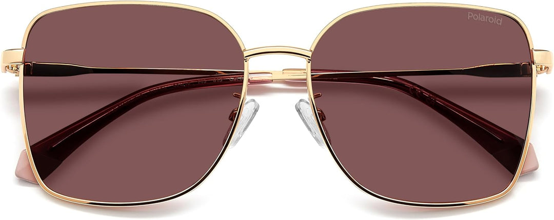 Polaroid Unisex Sonnenbrille PLD 4158/G/S/X 58/16/145 Damen Sunglasses, NOA/KL Gold BURGNDY, 58