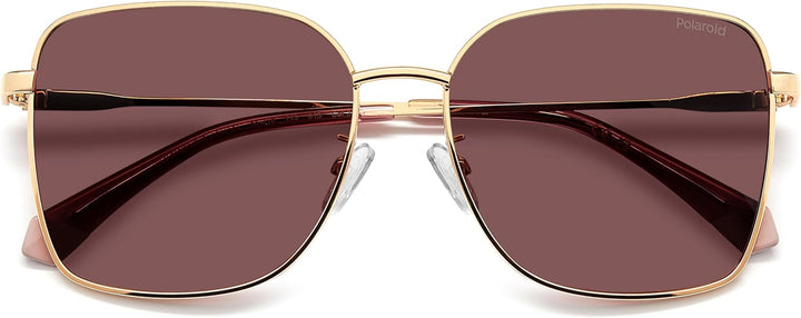 Polaroid Unisex Sonnenbrille PLD 4158/G/S/X 58/16/145 Damen Sunglasses, NOA/KL Gold BURGNDY, 58