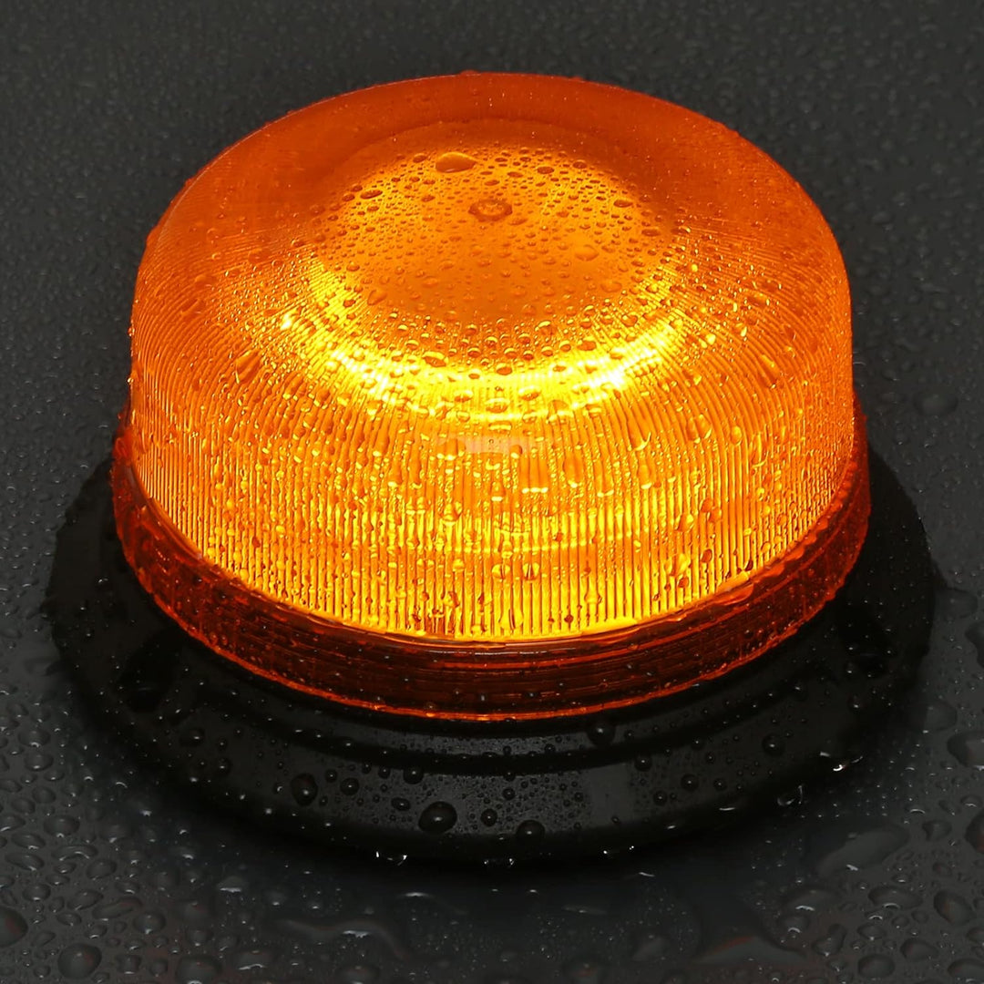 D-TECH Orange LED Rundumleuchte Warnleuchte Mit Magnet,12/24V LED Amber Warnleuchte Mit 3.6m Kable,A