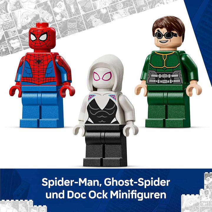 LEGO | Mech-Duell: Spider-Man vs. Doc Ock - Superhelden Spielzeug mit 2 Actionfiguren, 3 Minifiguren