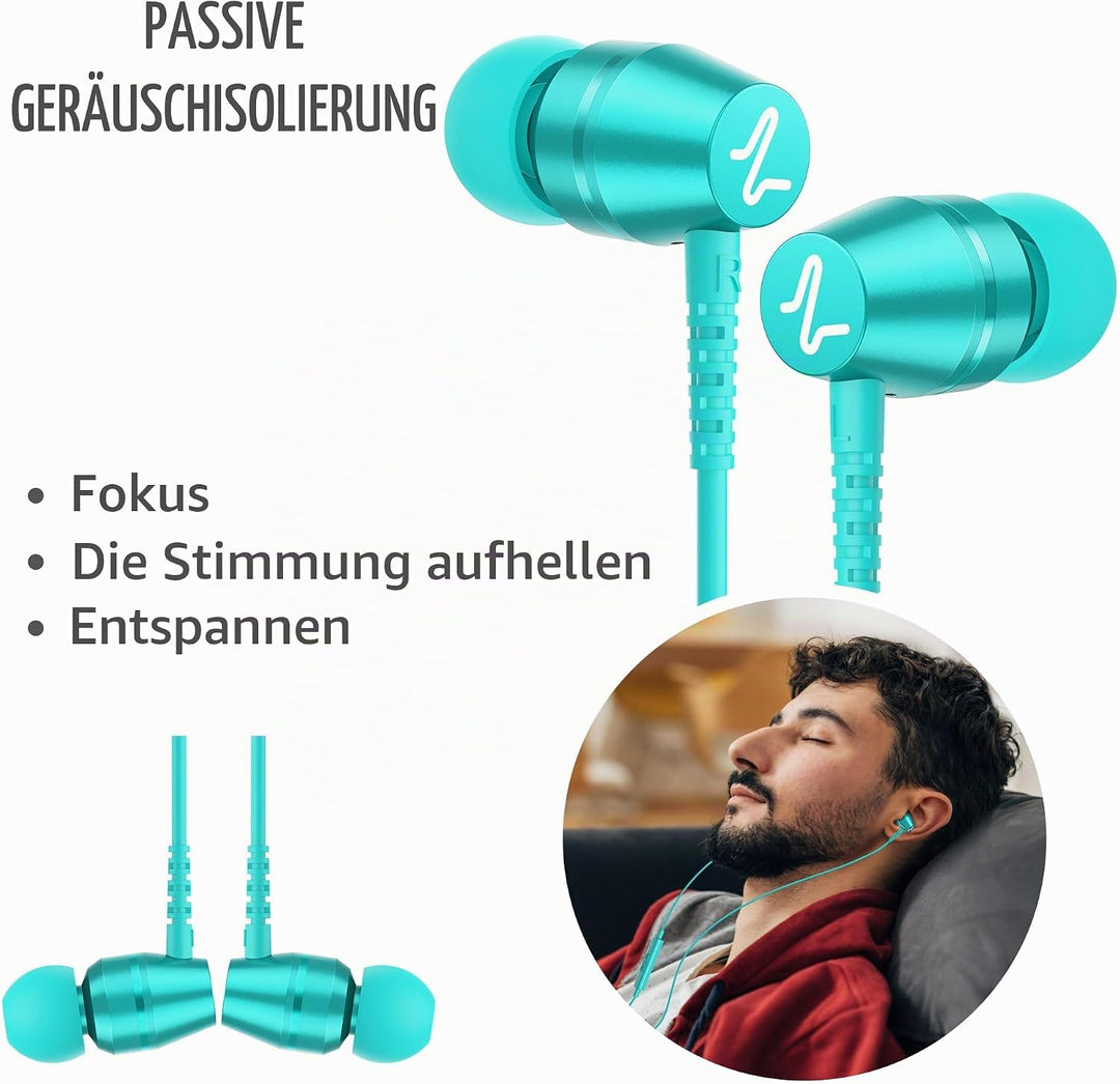 LUDOS OMNITONE USB C Kopfhörer, 5 Jahre Garantie für iPhone 16 15 Pro Max Plus Samsung Galaxy S24 S2