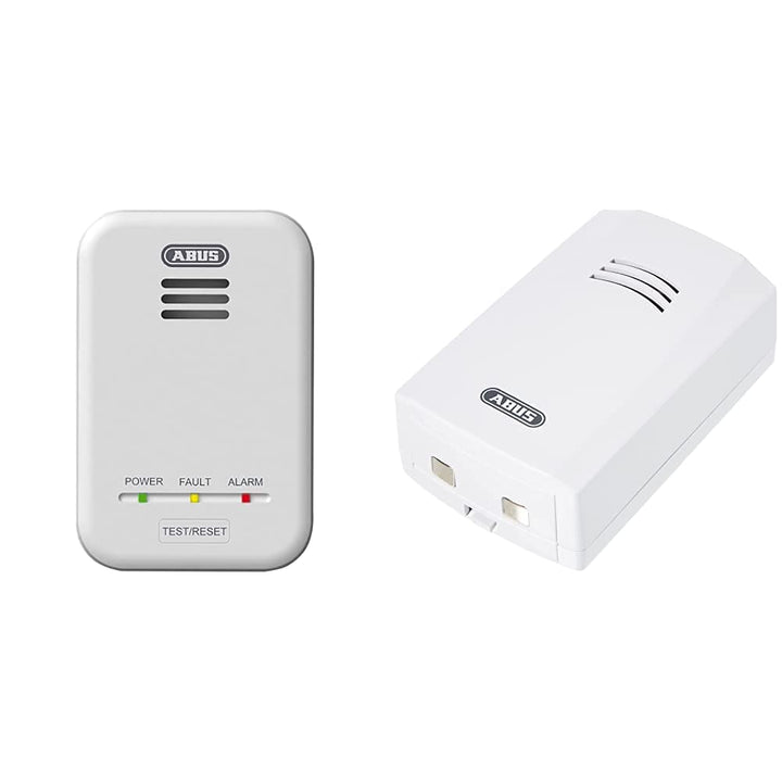 ABUS Gasmelder GWM100ME für Gasthermen - Erdgas (Methan) / Stadtgas - Alarmlautstärke 85 dB -  weiss
