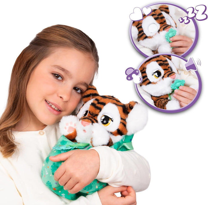 Baby Paws Tiger INTERAKTIVES PLÜSCHTIER Süsser interaktiver Plüschtiger, der Laute von Sich gibt, di