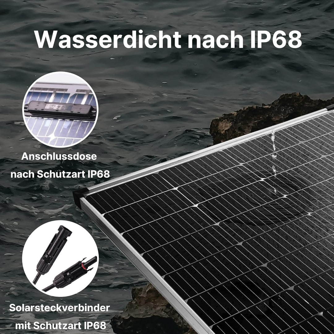 Nicesolar 200W Solarpanel Solarmodul monokristallines Photovoltaik Solarzelle 200 Watt PV Modul für