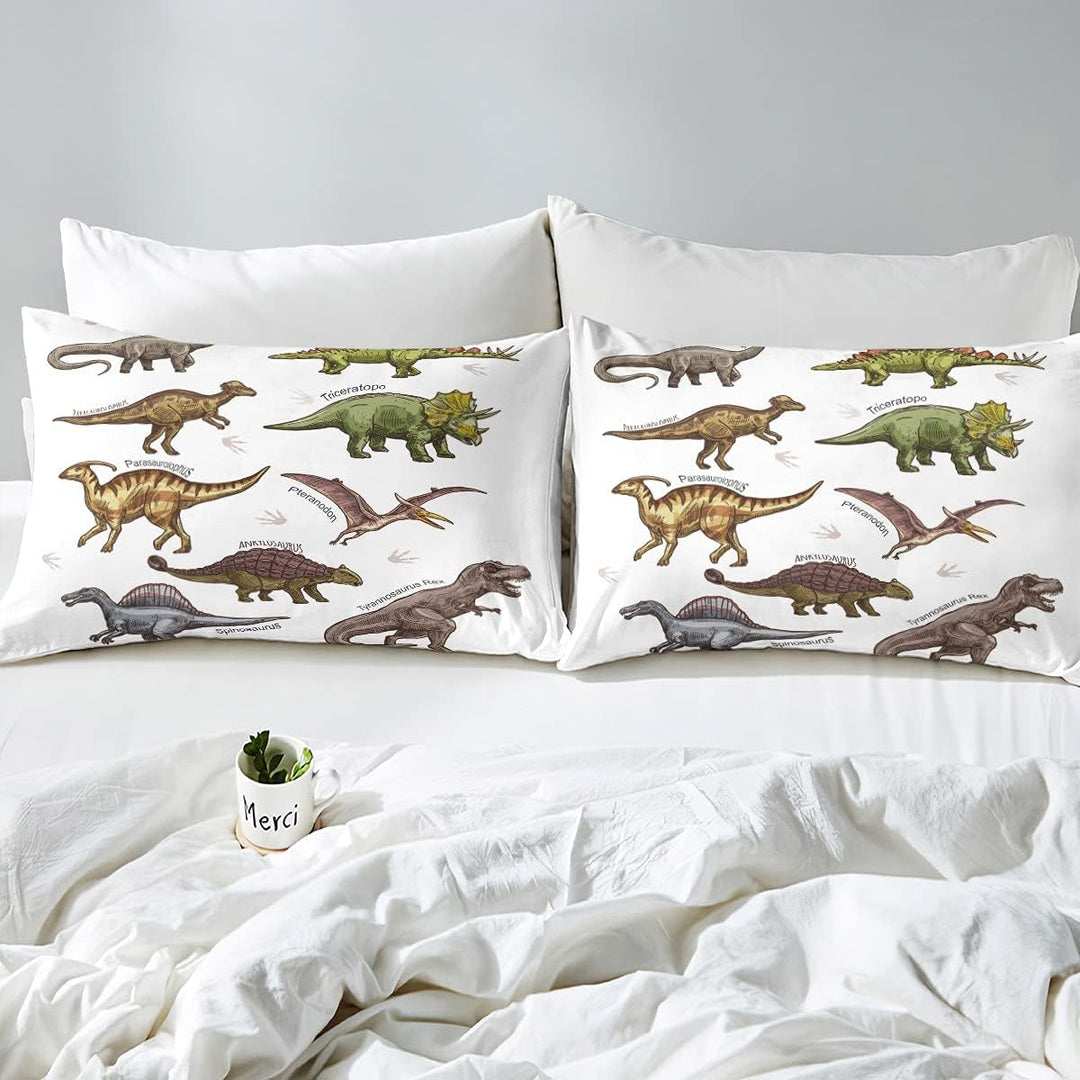 Dinosaurier Bettwäsche Set Kinder Niedlichen Cartoon Dino Bettbezug Für Jungen Mädchen Teens Dschung