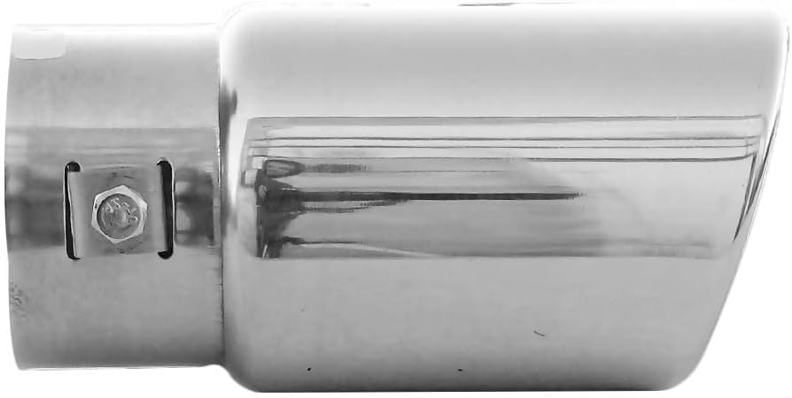 Auspuffblende Endrohr Auspuff Universell Schalldampf Edelstahl Rund bis 58mm Chrom AutoHobby