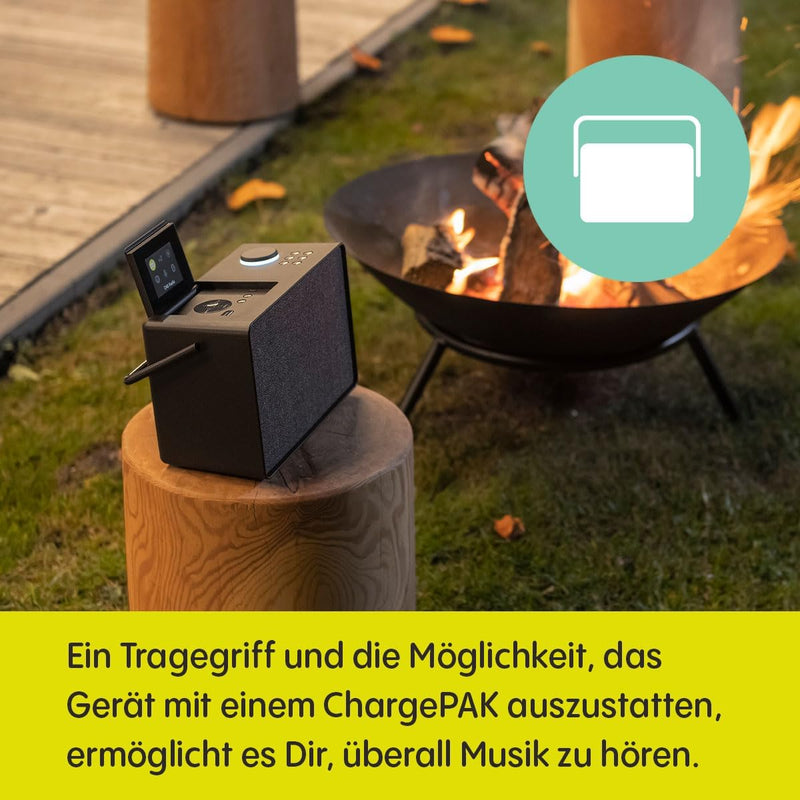 Pure Evoke Play vielseitiges Musiksystem für innen und aussen (DAB+/UKW Radio, Internetradio, Podcas