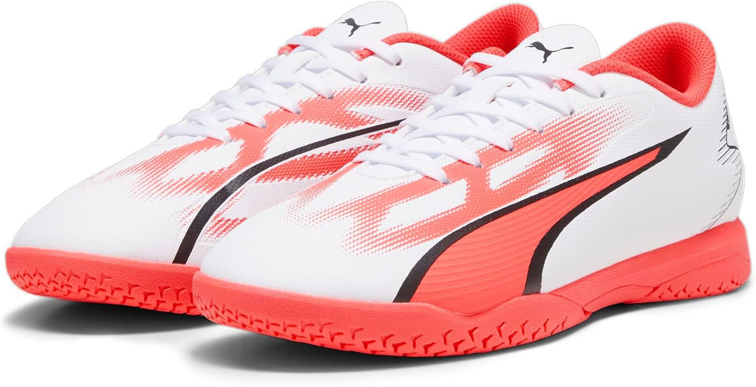 PUMA Unisex Kinder Ultra Play It Jr Fussballschuh, 28 EU Puma White Puma Black Fire Orchid