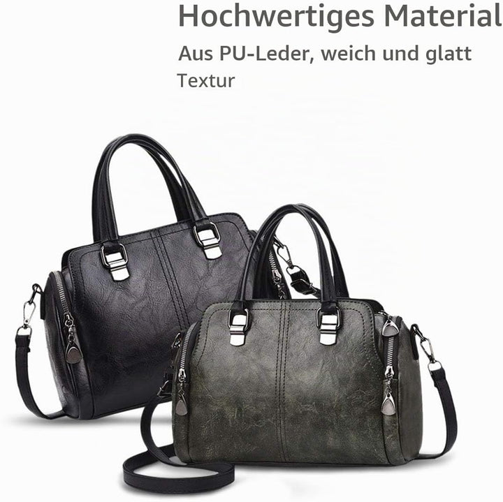 NICOLE&DORIS Damen Mode Taschen mit hohem Tragegriff Retro Handtaschen Schultertasche Umhängetasche