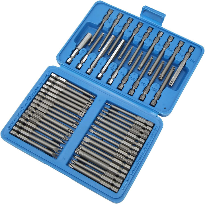 fansheng Schraubendreher-Bit-Satz, 50 Stück magnetischer extra Langer Sicherheits-Bit-Satz, Schraube