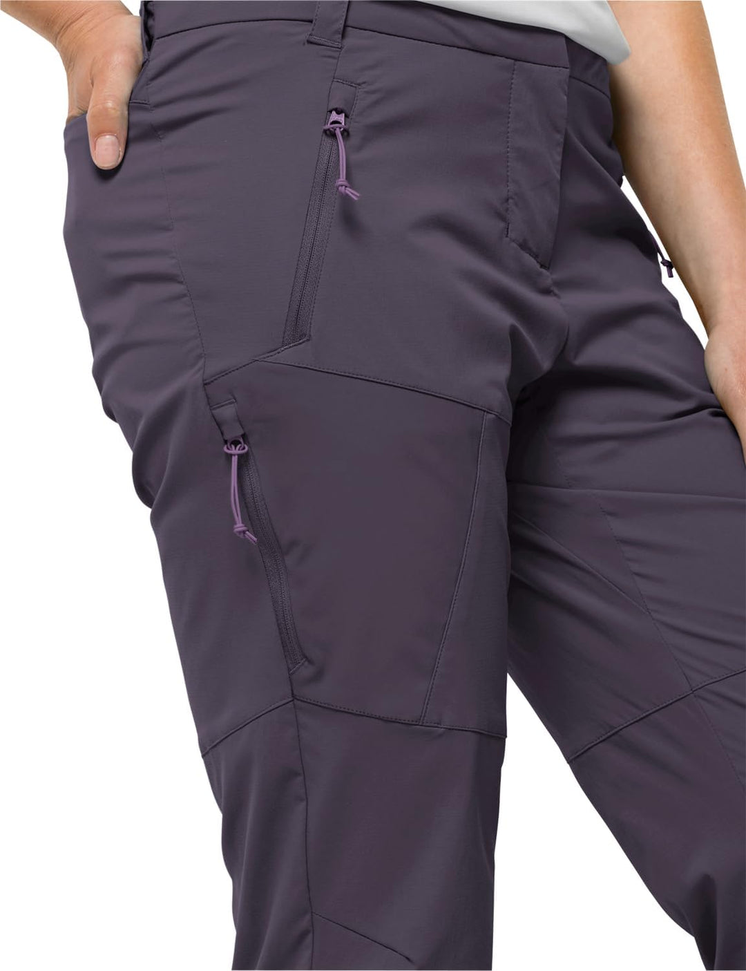 Jack Wolfskin Damen Wanderhose Glastal Pants W 42 Dark Grape, 42 Dark Grape