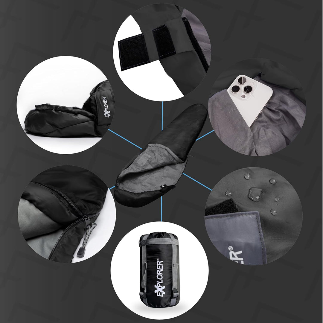EXPLORER® Light 600 Sommerschlafsack [700g] -2°C bis +14°C [120g/m²] Ultraleicht Schlafsack Outdoor
