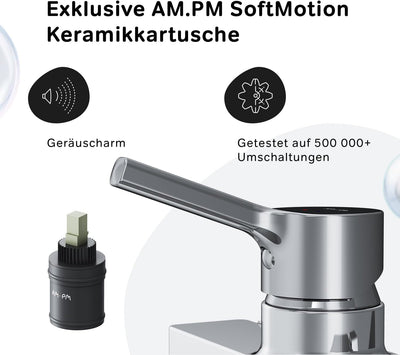 AM.PM X-Joy S Duscharmatur mit Einhebelmischer, SoftMotion Keramikkartusche, kratzfest, leicht zu re