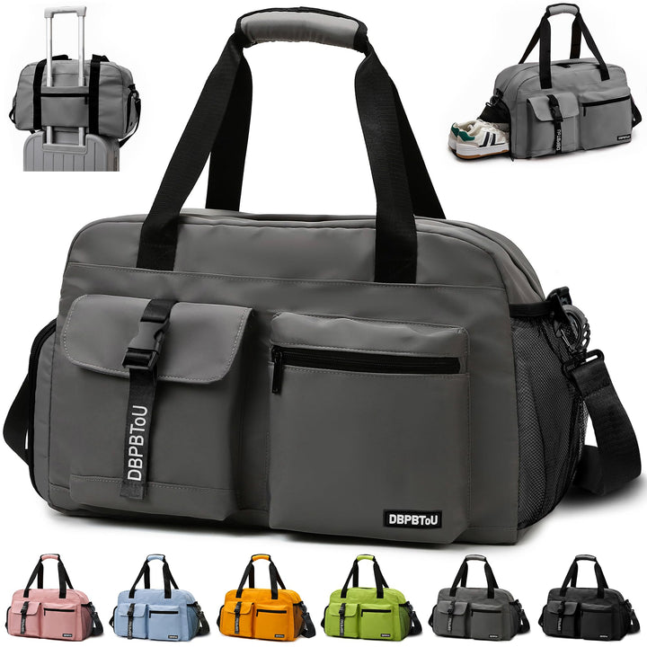 Sporttasche Damen Herren, Reisetasche mit Schuhfach, Trainingstasche mit Nassfach, wasserdichte Week