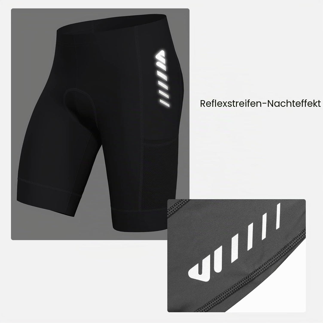 Lo.gas Radhose Herren Kurz Gepolstert 4D Fahrradhose Herren Kurz Gepolstert Schnelltrockende Elastis