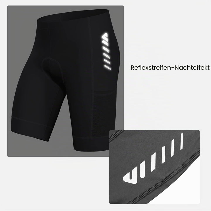 Lo.gas Radhose Herren Kurz Gepolstert 4D Fahrradhose Herren Kurz Gepolstert Schnelltrockende Elastis
