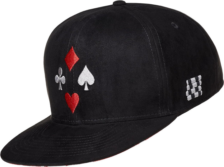 Cadency® Snapback Cap Poker, Damen und Herren, Schwarz, Unisex, Grössenverstellbar