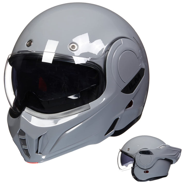 ILM Motorradhelm Integralhelm Klapphelm Fullface Helm Herren Damen ATV UTV mit 180° Umkehrbarer Kinn