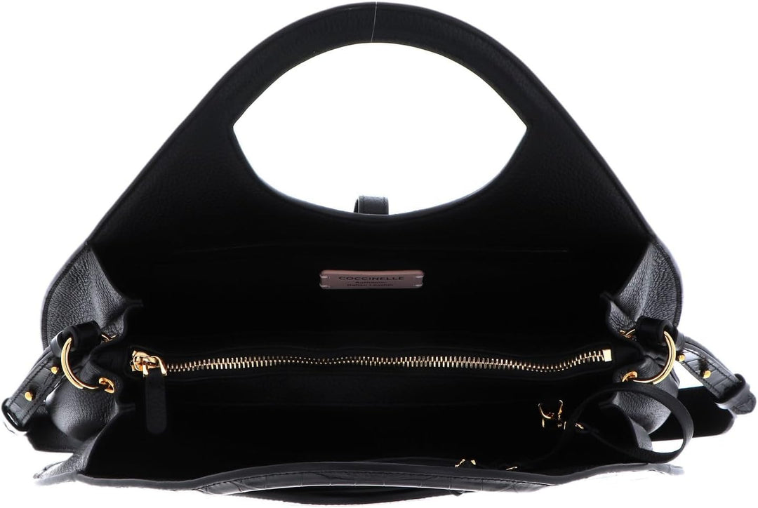 Coccinelle Cosima Croco Handbag Noir/Noir
