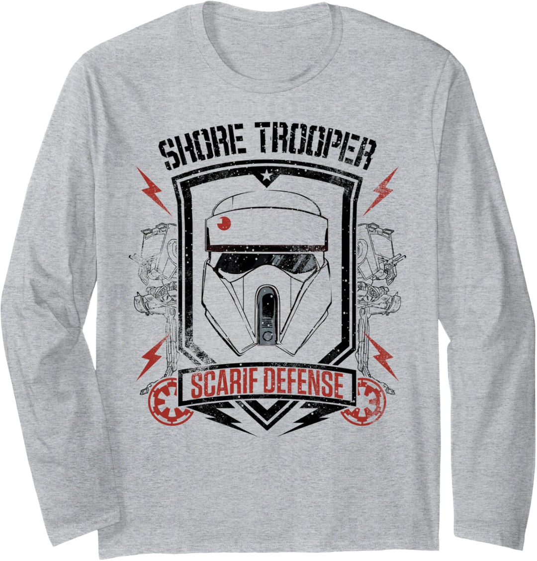Star Wars Rogue One Shoretrooper Scarif Defense Langarmshirt