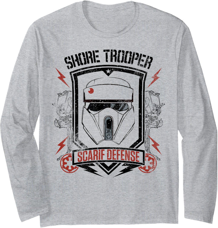 Star Wars Rogue One Shoretrooper Scarif Defense Langarmshirt