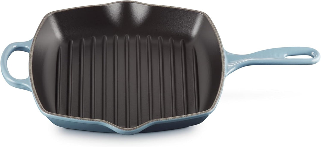 LE CREUSET Signature Gusseisen-Grillpfanne, Quadratisch, 26 cm, Für alle Herdarten inkl. Induktion g