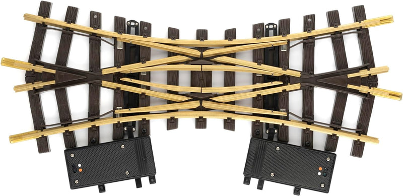 LGB Gartenbahn - Elektrische Doppelkreuzungsweiche 12260 Radius 22,5°, Gartenbahn, Spur G