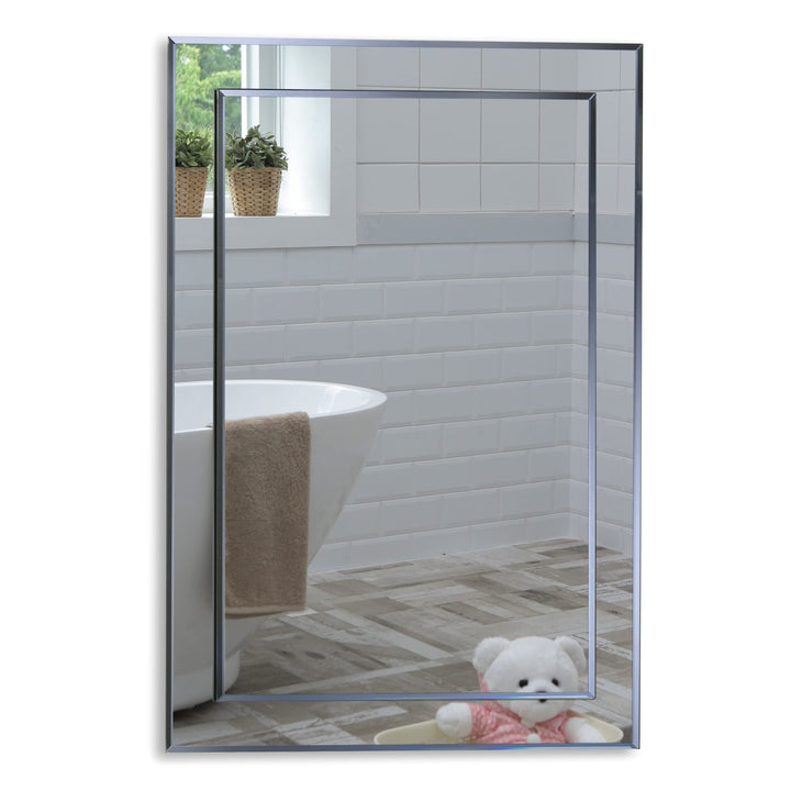 Badezimmerspiegel, Badspiegel, Wandspiegel, Spiegel, Zwei Schichten aus Glas rechteckig - Schöne Qua