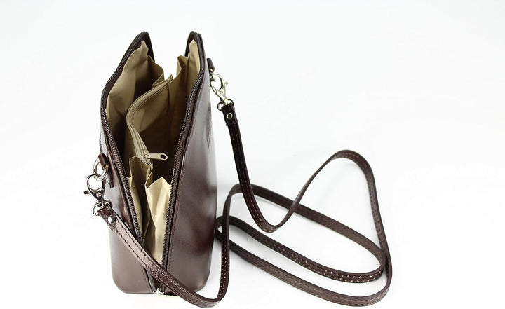 Belli italienische Ledertasche Damen Umhängetasche klein Handtasche Schultertasche Abendtasche in du