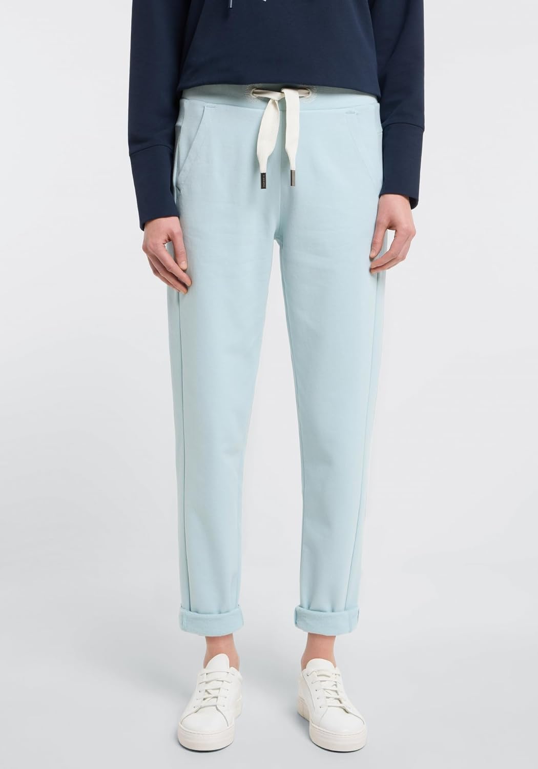 Elbsand Brinja Damen 7/8 Hose, Sweathose, gerade Schnittform XXL Blue Fog, XXL Blue Fog