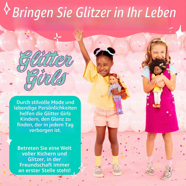 Glitter Girls Deluxe Geburtstag Puppe Cicely – Bewegliche 36 cm Puppe mit Geburtstagszubehör, Puppen