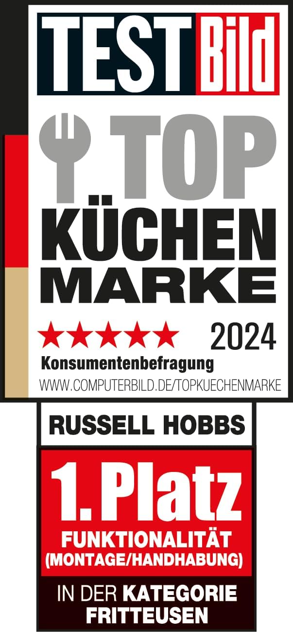Russell Hobbs Heissluftfritteuse Doppelkammer [2 Fächer je 4,25l, nur getrennt nutzbar, Gesamtvolume