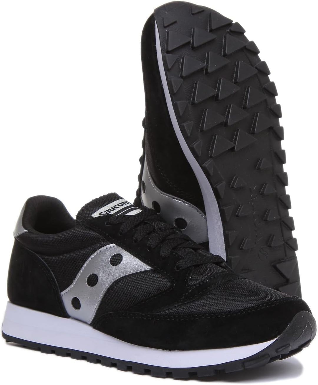 Saucony Unisex Jazz 81 Sneaker 36 EU Schwarz Silberfarben, 36 EU Schwarz Silberfarben