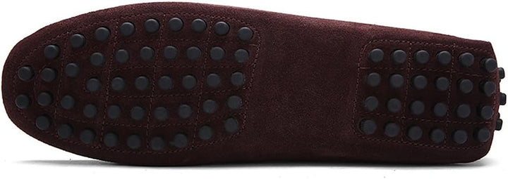 Jamron Herren Weich Wildleder Fahrschuhe Halbschuhe Handgefertigt Moccasin Slippers Grosse Grösse 40