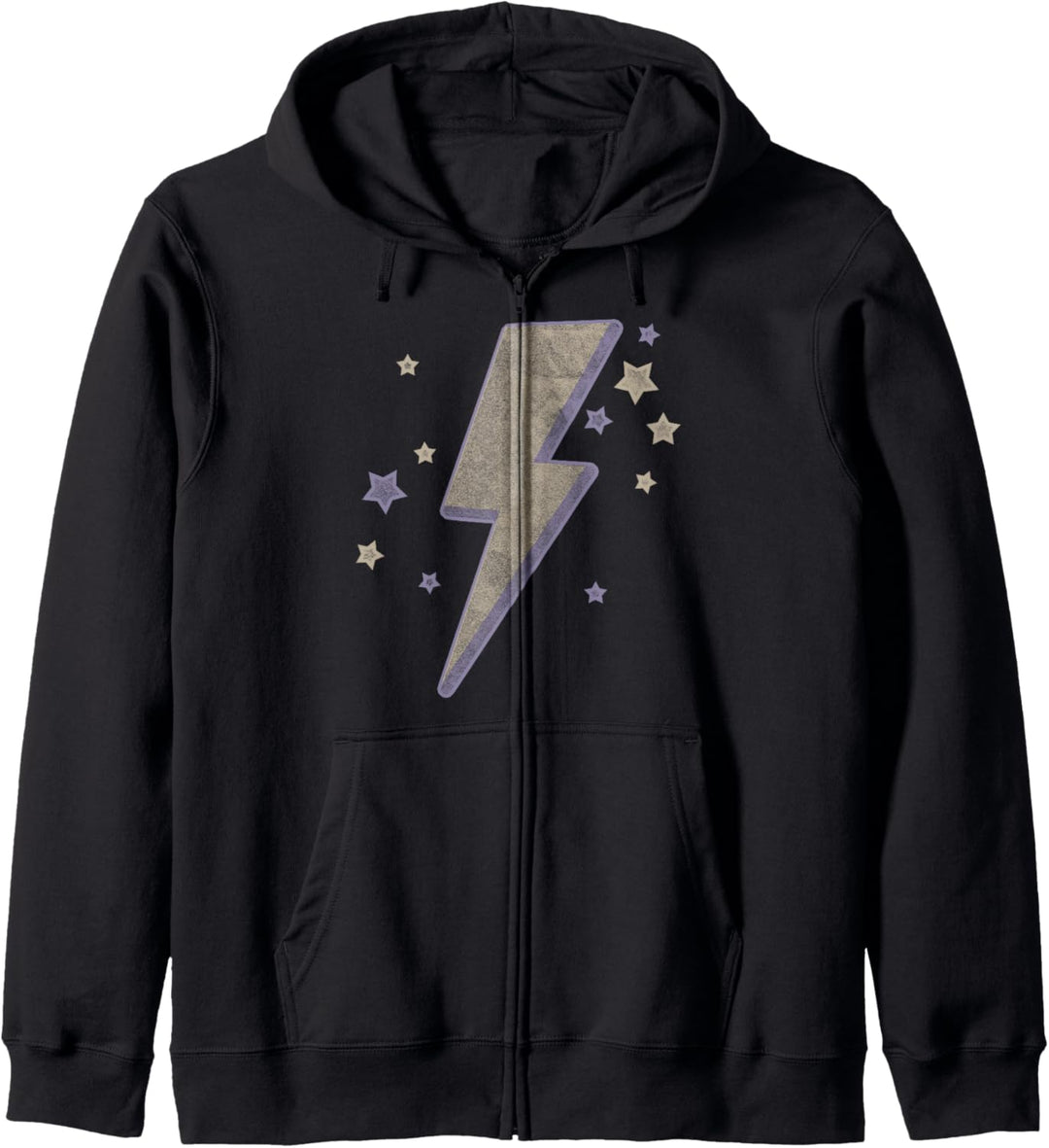 Trendy Lightning Bolt With Stars Kapuzenjacke