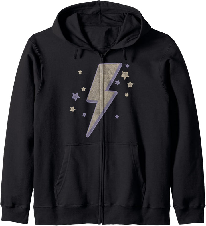 Trendy Lightning Bolt With Stars Kapuzenjacke
