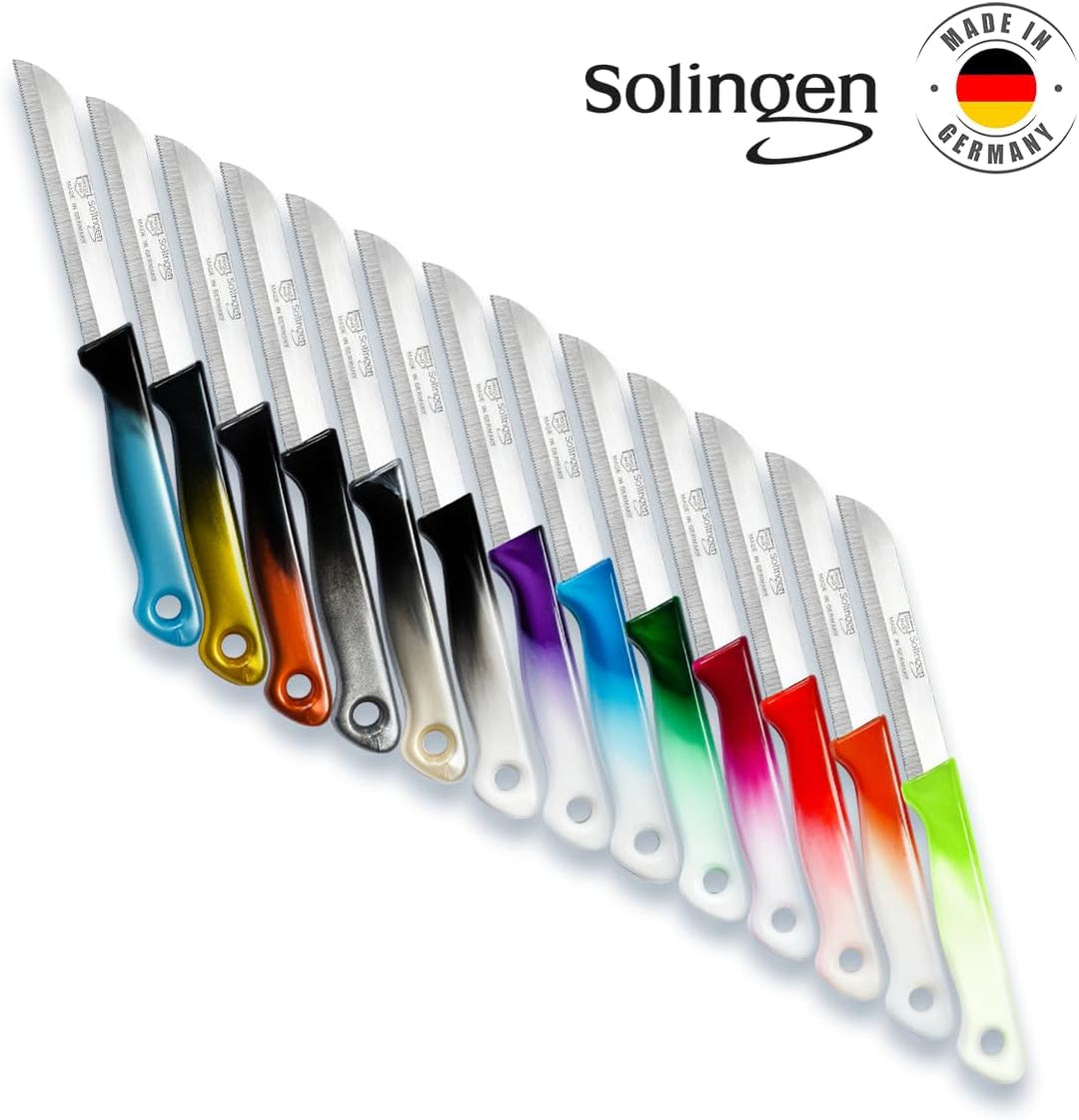 Kochmann Solingen Küchen Allzweck Obst und Gemüse Messer Klein Set (Orange Weiss 24tlg), Orange Weis