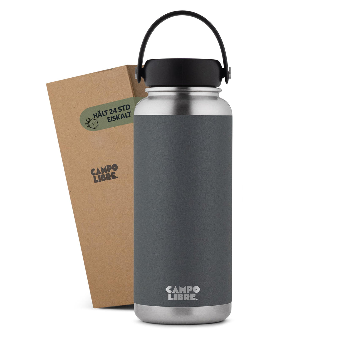 Campo Libre.® Umberto | Premium Edelstahl Thermoskanne 1l | 12h heiss/eiskalt | Thermosflasche | iso